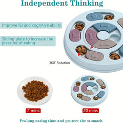 Slow Feeder Plate Cat Dog Bowl Interactive Puzzle Toy