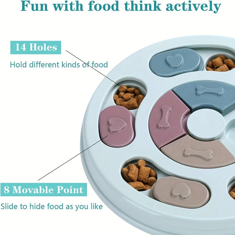 Slow Feeder Plate Cat Dog Bowl Interactive Puzzle Toy