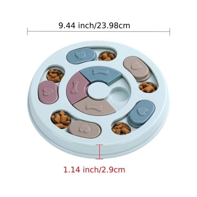 Slow Feeder Plate Cat Dog Bowl Interactive Puzzle Toy