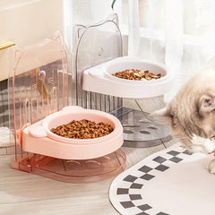 Adjustable Vertical Cat Bowl for Food and Water