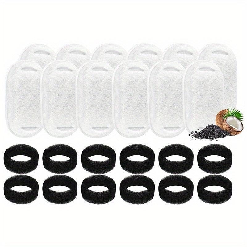 12 Pack Pet Water Fountain Replacement Filters for Stainless Steel Fountains
