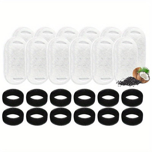 12 Pack Pet Water Fountain Replacement Filters for Stainless Steel Fountains