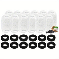 12 Pack Pet Water Fountain Replacement Filters for Stainless Steel Fountains