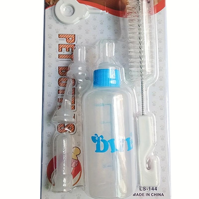 Pet Nursing Feeder Bottle Kits with Spare Pacifiers and Bottle Washing Brush