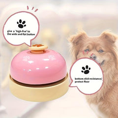 2pcs Pet Training Bells Dog Potty Bell Set Heavy Duty Metal Tool Pink