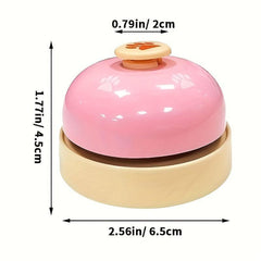 2pcs Pet Training Bells Dog Potty Bell Set Heavy Duty Metal Tool Pink