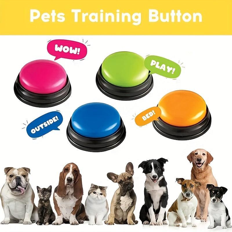 4pcs Pet Communication Button Dog Sound Box Training Talking Toy