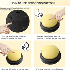 4pcs Pet Communication Button Dog Sound Box Training Talking Toy