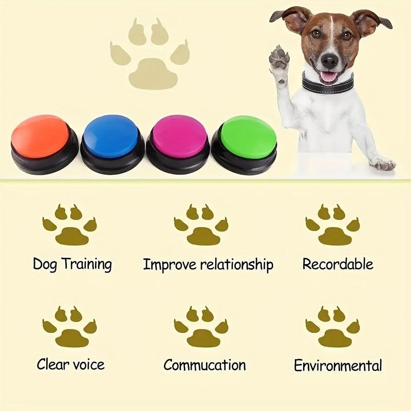 4pcs Pet Communication Button Dog Sound Box Training Talking Toy