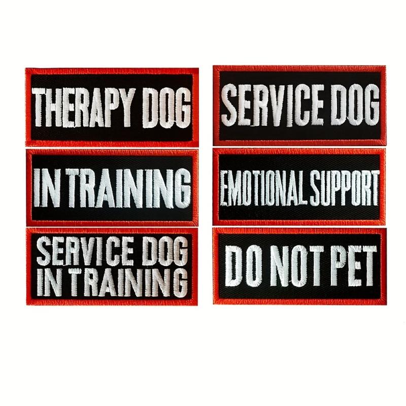 Service Dog Training Patches for Pet Harness Collar Embroidered Pet Vest Patches