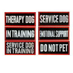Service Dog Training Patches for Pet Harness Collar Embroidered Pet Vest Patches