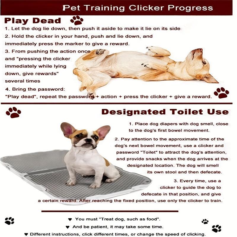 2pcs Dog Training Clicker Wrist Strap Sound Toy Button Marker