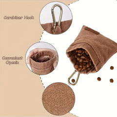 Dog Treat Training Pouch Waterproof Bag Carabiner for Outdoor Walking