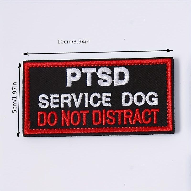 PTSD Service Dog Do Not Distract Patch - Dog Vest Harness Emblem