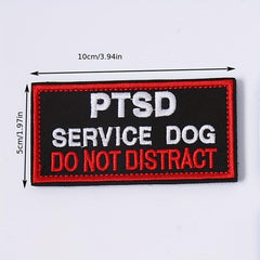 PTSD Service Dog Do Not Distract Patch - Dog Vest Harness Emblem