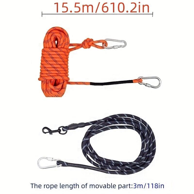 Reflective Dog Tie Out Cable 15-24m Portable Runner Leash