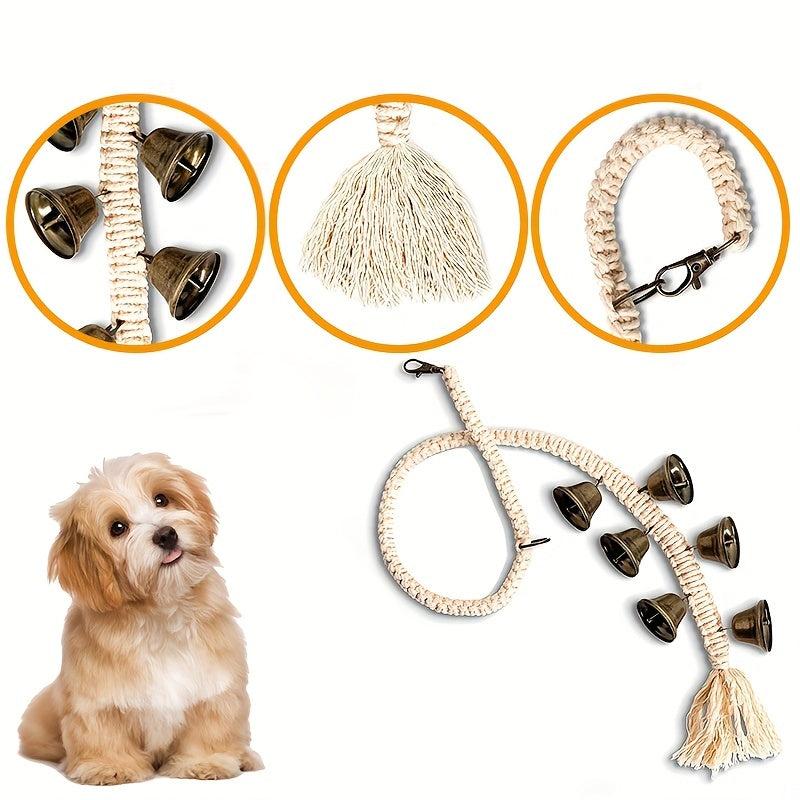 Dog Training Bell Pet Door Bell Hanging Rope Training Dog Bell