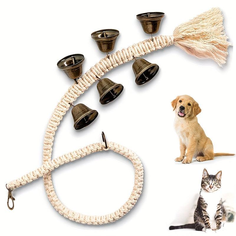Dog Training Bell Pet Door Bell Hanging Rope Training Dog Bell