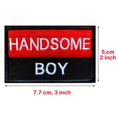 Handsome Boy 3D Embroidered Patch With Soft Loop Patch - Dog Patch