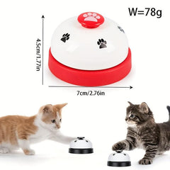 Pet Training Bell Footprint Printed Dinner Bell Dog Training Bell