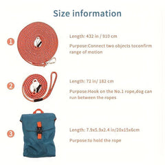 Dog Training Rope For Walking Camping Swimming Pet Traction Rope