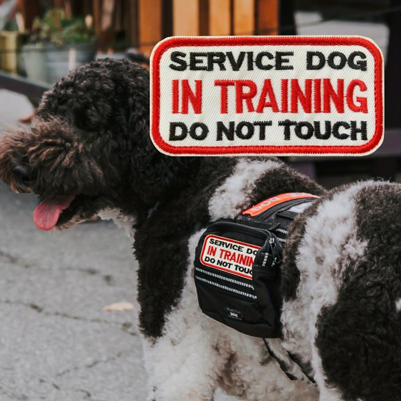 Service Dog In Training Do Not Touch Patch 3D Embroidered With Soft Loop Patch
