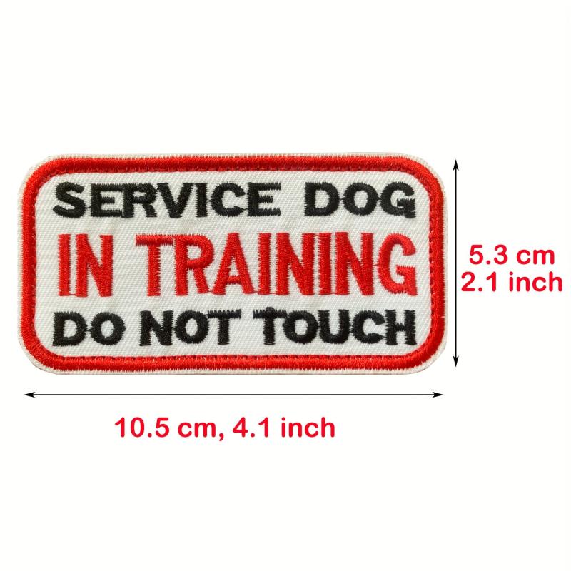Service Dog In Training Do Not Touch Patch 3D Embroidered With Soft Loop Patch