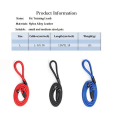 Durable Dog Training Lead Leash Rope for Outdoor Walking Training
