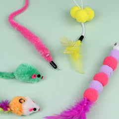 7pc Cat Teaser Toys - Interactive Teaser Toys for Cats