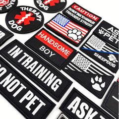 20pcs Pet Vest Dog Training Embroidered Patches
