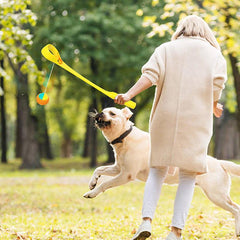 Interactive Dog Toy Ball Launcher Automatic Stretching Rope Ball