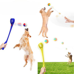 Interactive Dog Toy Ball Launcher Automatic Stretching Rope Ball