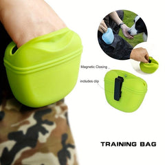 Silicone Pet Feeding Bag Outdoor Pet Training Bag Dog Food Bag