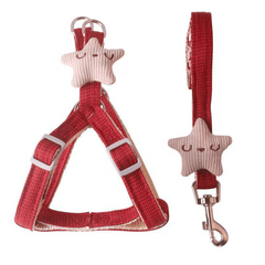 Star Decor Dog Harness And Leash Adjustable Pet Harness With Leash