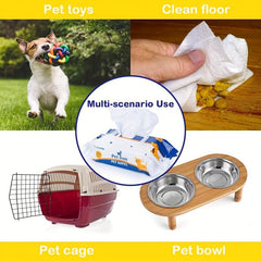 Dog Cleaning Wipes 100 Pack - Pet Grooming Wipes - Fragrance Cat Wipes