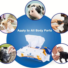 Dog Cleaning Wipes 100 Pack - Pet Grooming Wipes - Fragrance Cat Wipes