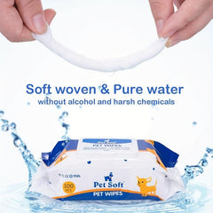 Dog Cleaning Wipes 100 Pack - Pet Grooming Wipes - Fragrance Cat Wipes