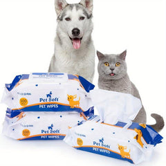 Dog Cleaning Wipes 100 Pack - Pet Grooming Wipes - Fragrance Cat Wipes