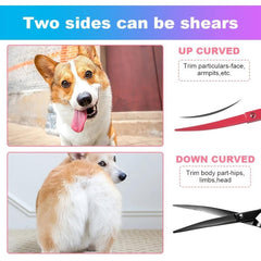 19.05 cm Curved Dog Grooming Scissor - Pet Shears