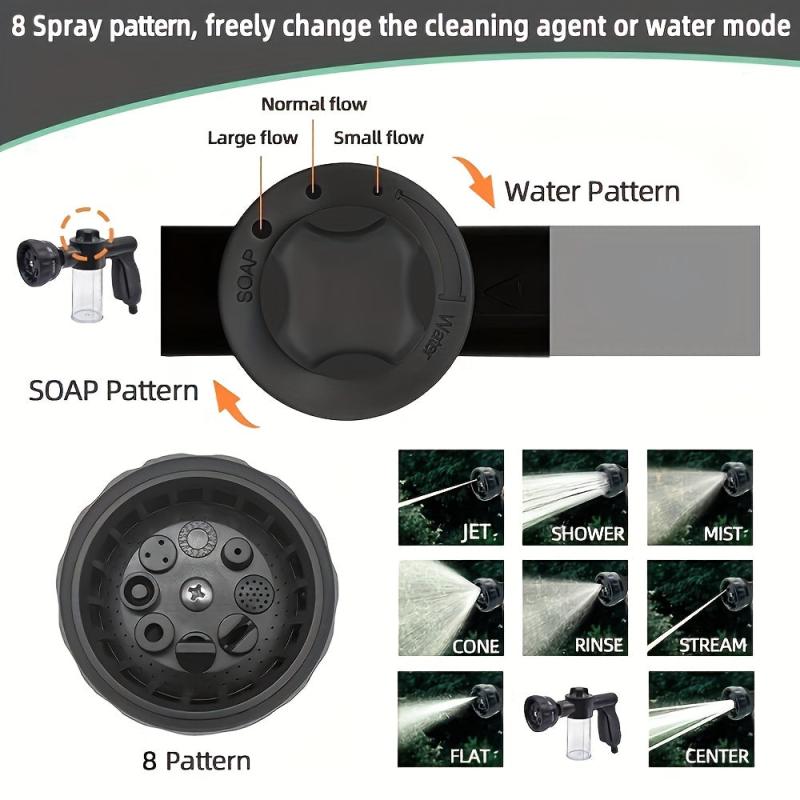 High Pressure Sprayer Nozzle Hose Dog Shower Gun Pet Cleaning Bathing Water Foam