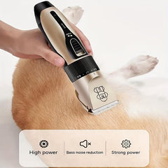 Cordless Pet Trimmer Set Adjustable Blades Dog Grooming Supplies