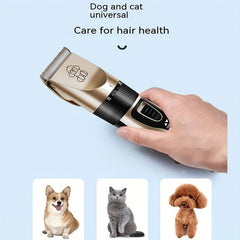 Cordless Pet Trimmer Set Adjustable Blades Dog Grooming Supplies