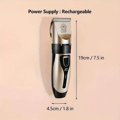 Cordless Pet Trimmer Set Adjustable Blades Dog Grooming Supplies