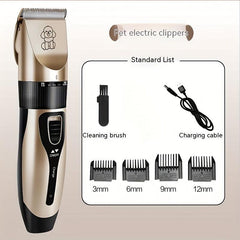 Cordless Pet Trimmer Set Adjustable Blades Dog Grooming Supplies