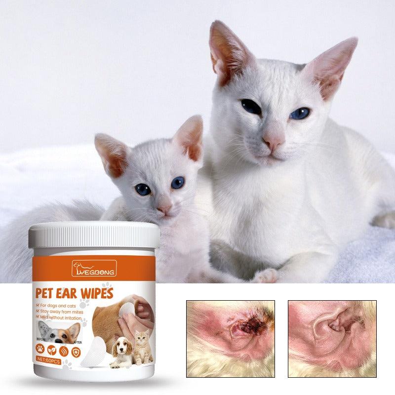60pcs Pet Wet Wipes For Cat and Dog Eye Ear Cleaning