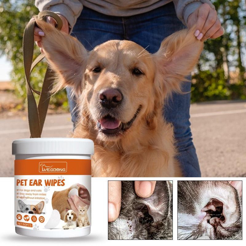60pcs Pet Wet Wipes For Cat and Dog Eye Ear Cleaning
