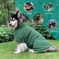 Absorbent Dog Bathrobe for Winter Warmth and Quick Drying