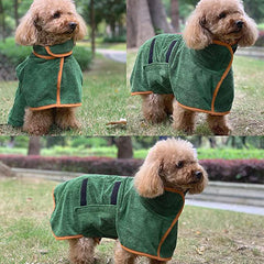 Absorbent Dog Bathrobe for Winter Warmth and Quick Drying
