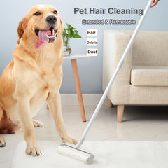 Long Handle Pet Roller Hair Remover For Dog Cat - Reusable Lint Fur Rollers