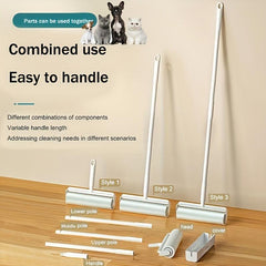 Long Handle Pet Roller Hair Remover For Dog Cat - Reusable Lint Fur Rollers